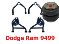 1994-2001 DODGE R2500 R3500 DIESEL Upper and Lower Control Arms with Bags and Mounts (Set)