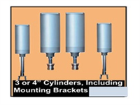 Front and Rear Air Cylinders With Brackets