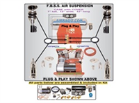 1984-1986 Nissan Sentra Complete Air Suspension Kit System F=STRUT,R=MUST USE CYLINDERS