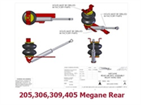 1993-2006 Peugeot Peugeot 306 Rear Air Suspension Kit R=BAG/BRACKET REAR AXLE